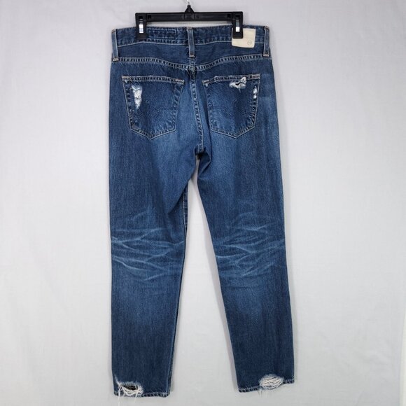 AG Adriano Goldschmied Jeans Women 25 Ex Boyfriend Slouchy Slim Distressed Denim - Picture 2 of 13